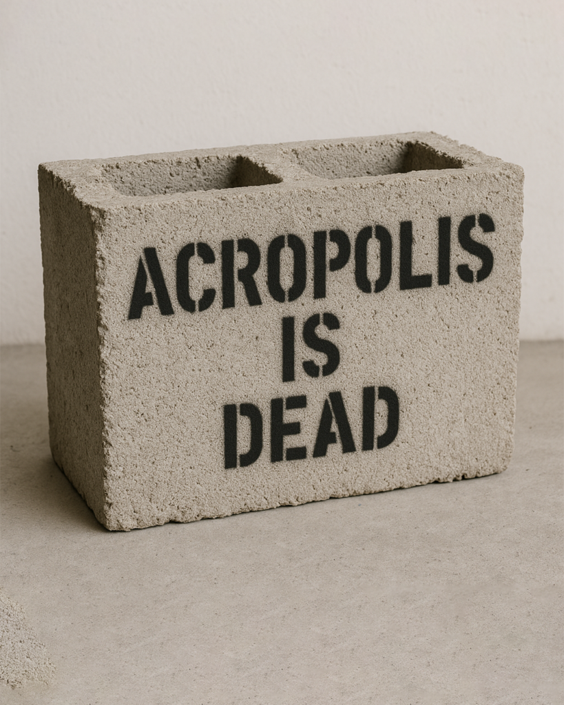 acropolis-is-dead-2017-concrete-block-stencil-20x40x15cm