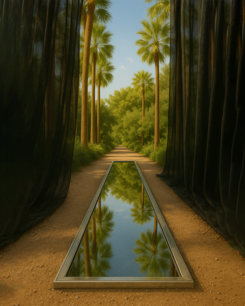 penthos-2020-black-tulle-water-basins-steel-frame-unrealized-site-specific-installation-proposal
