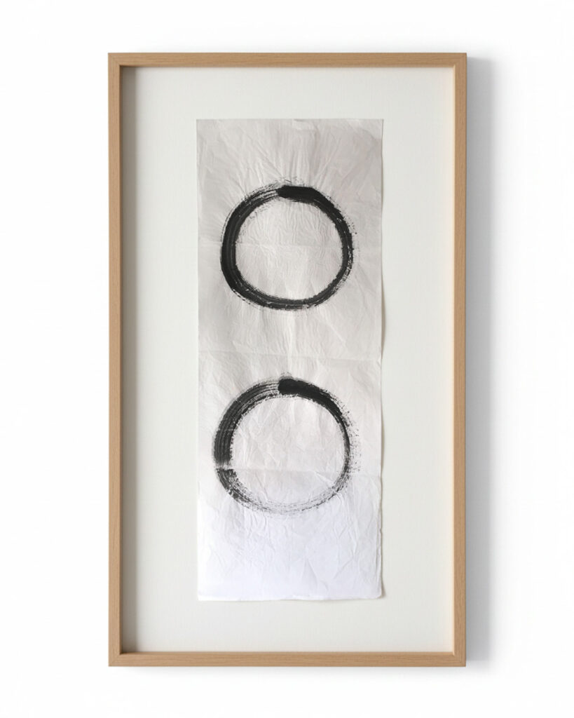 present-moments-II-ink-on-chinese-paper-70cm-100cm-2021-framed