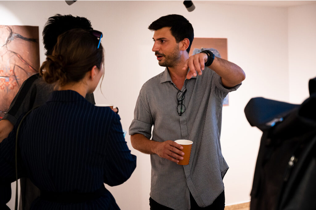artist-interaction-with-visitors-opening-night-sofia-residency